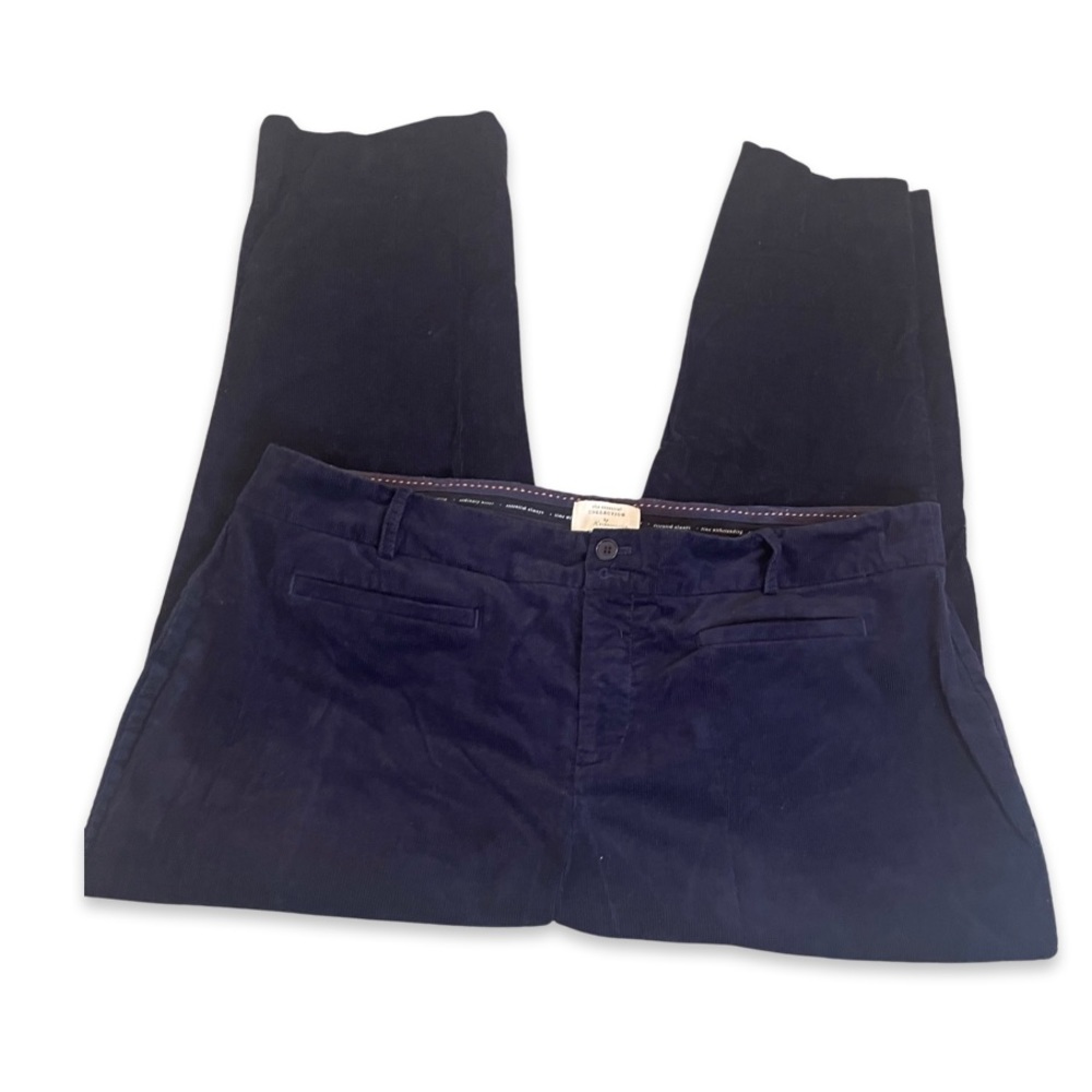 Anthropologie Navy Cropped Corduroy Pants Size 16W